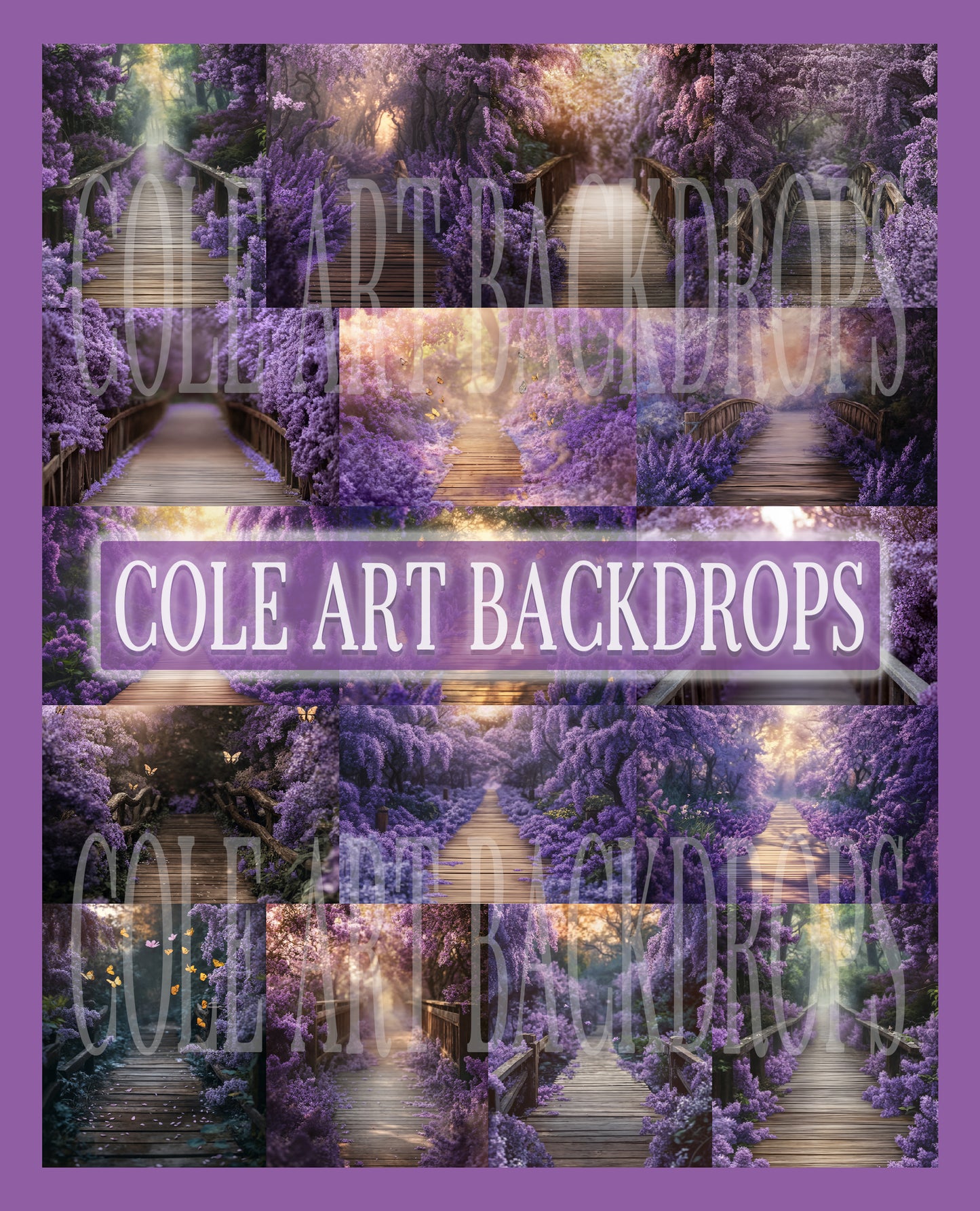 Conjunto de cenário digital Lilac Bridges