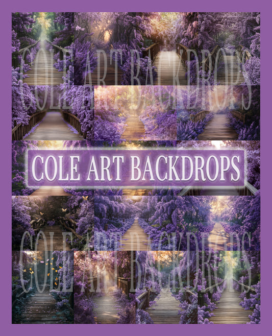 Lilac Bridges Digital Backdrop Set