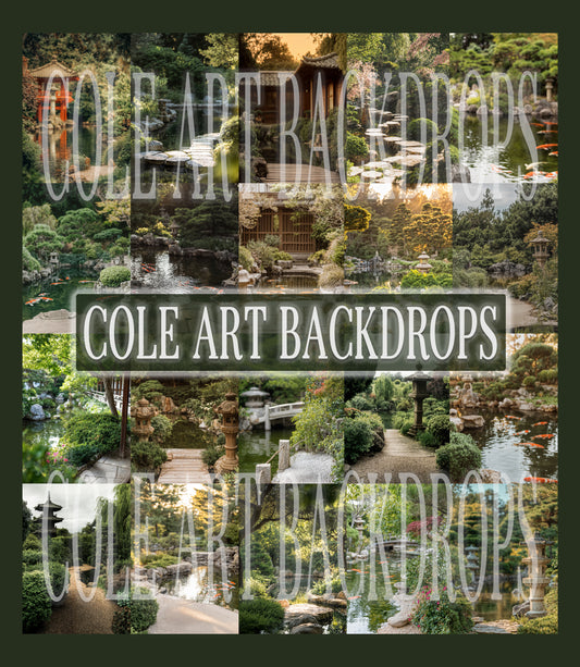 Japan Garden Digital Backdrop, Kid Backdrops Set