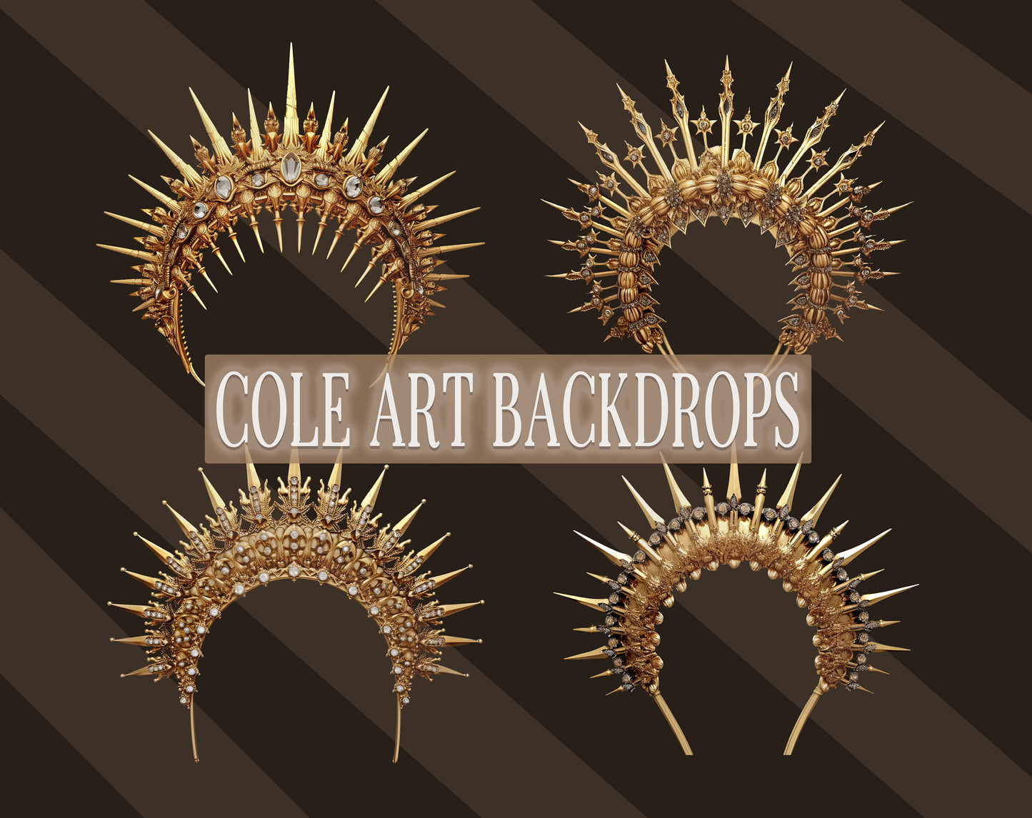 Gold Headpiece Digital Overlays, Maternity Backdrop Overlays, Studio Backdrop Overlays, Fine Art Textures, Photoshop Overlays