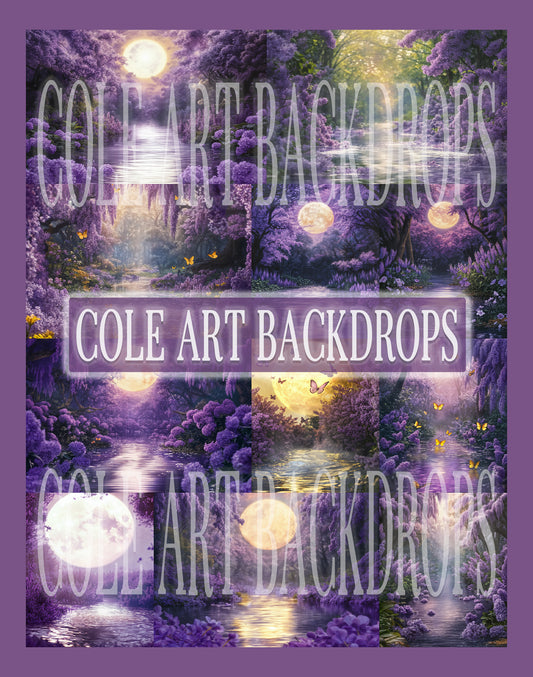 Lilac Water Digital Backdrop Set