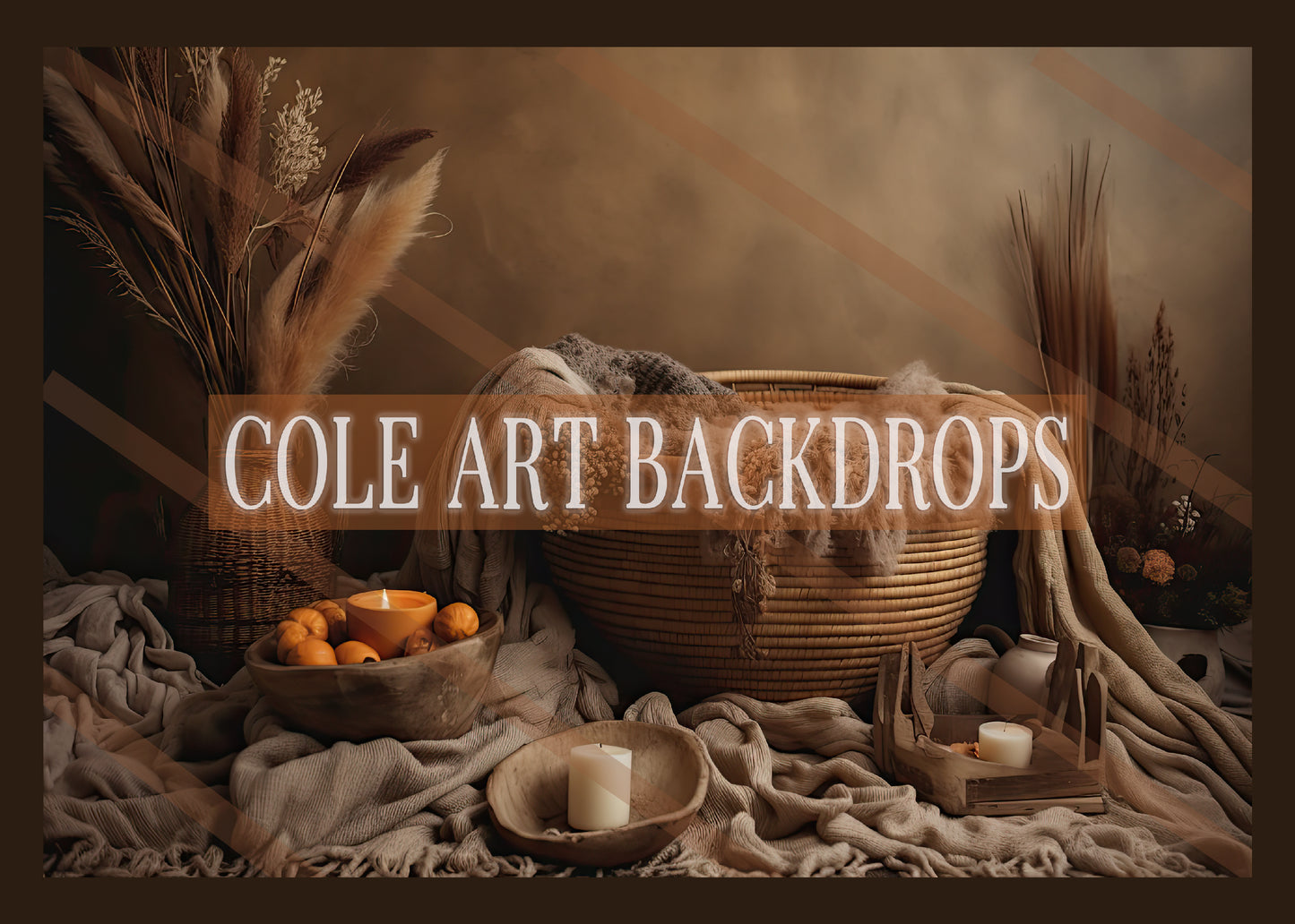 Brown Basket 1 Digital Backdrops, Newborn Overlays, Newborn Props, Newborn Backdrops, Photoshop Overlays