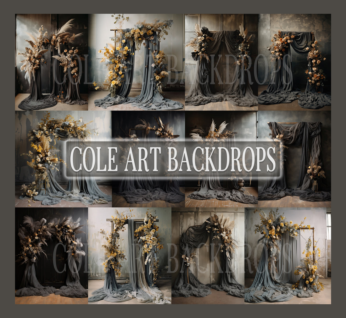 Cenários digitais The Dark Arches, sobreposições de cenários de maternidade, sobreposições de cenários de estúdio, texturas de belas artes, sobreposições de Photoshop