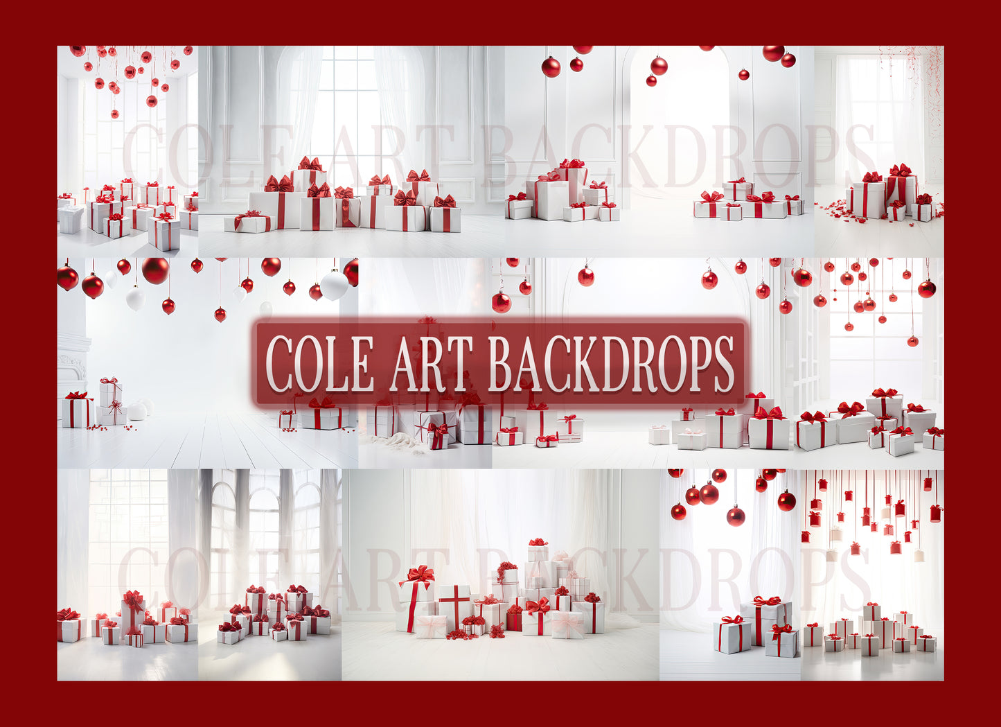 A White Christmas Set Digital Backdrops, Maternity Backdrop Overlays, Studio Backdrop Overlays, Fine Art Textures, Christmas Backgrounds