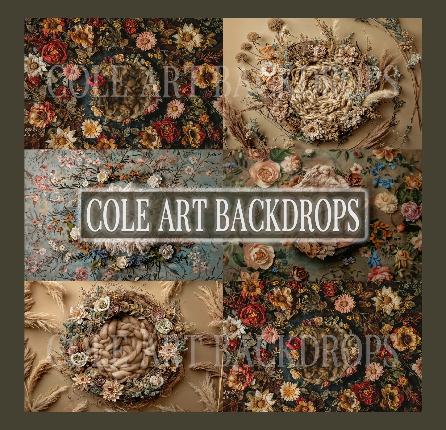Baby Boop Digital Background, Newborn Backdrops Set