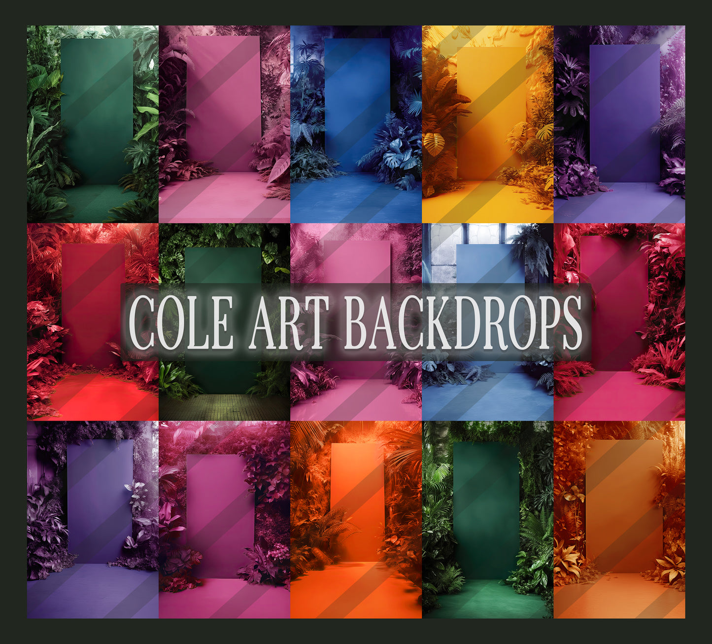 Fondos digitales con palmeras de colores vibrantes, fondos de maternidad, texturas para fondos de estudio, texturas de bellas artes y texturas para Photoshop.