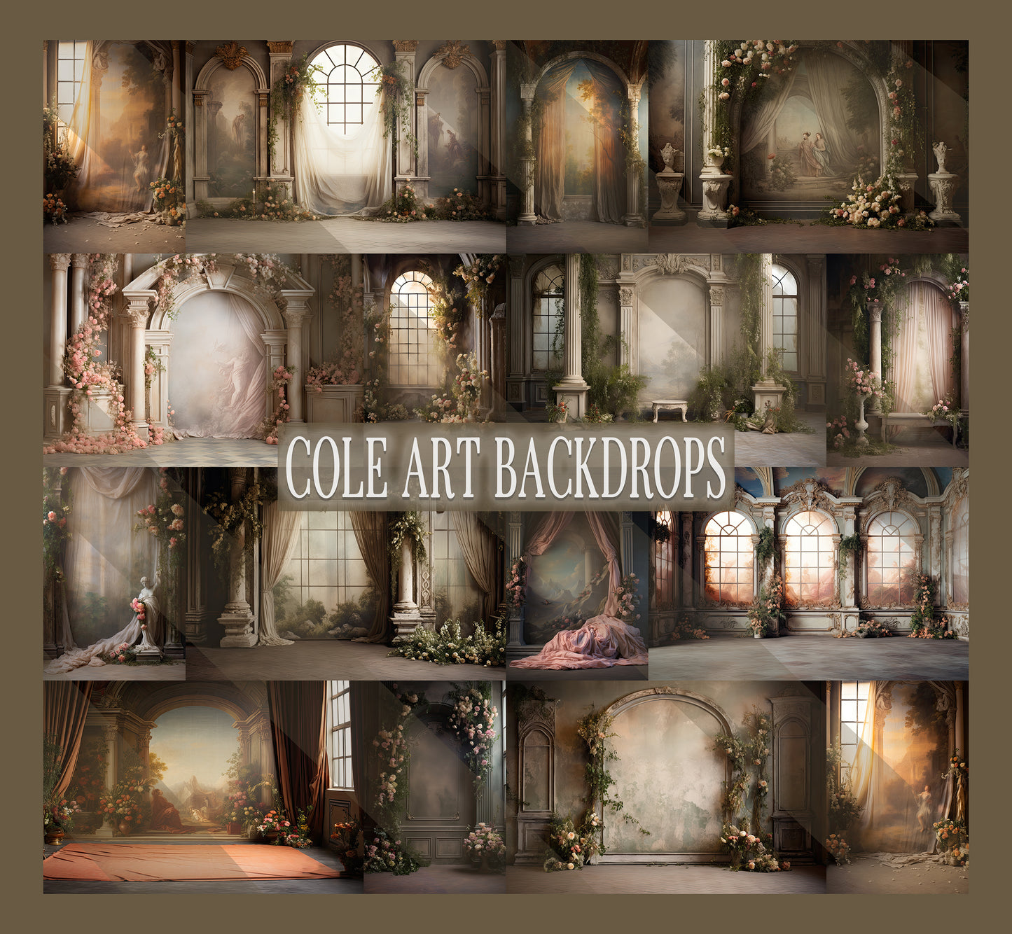 Antigos Mestres: Conjunto de Cenários Digitais Boticelli Painter, Fundos de Maternidade, Texturas de Cenário de Estúdio, Texturas de Belas Artes, Texturas do Photoshop