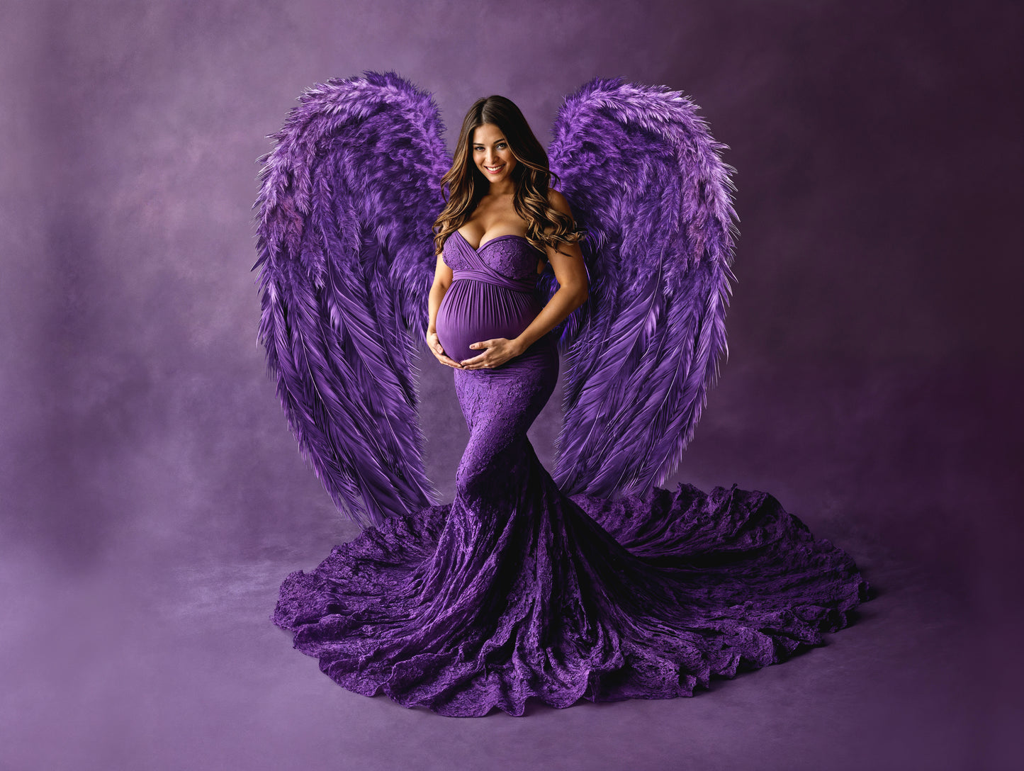 Fluffy Angel Wings Digital Overlays, Maternity Backdrop Overlays, Photoshop Overlays