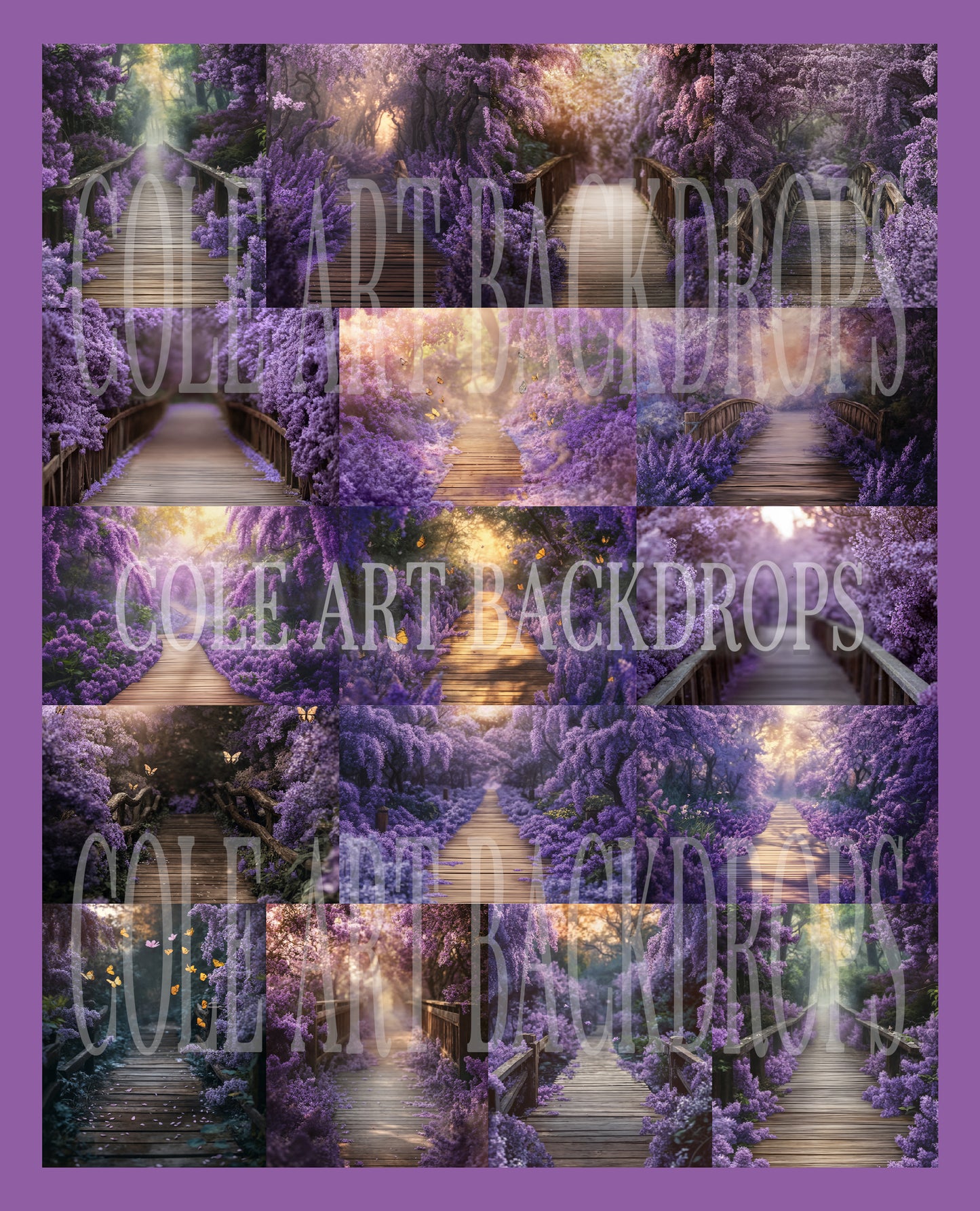 Conjunto de cenário digital Lilac Bridges