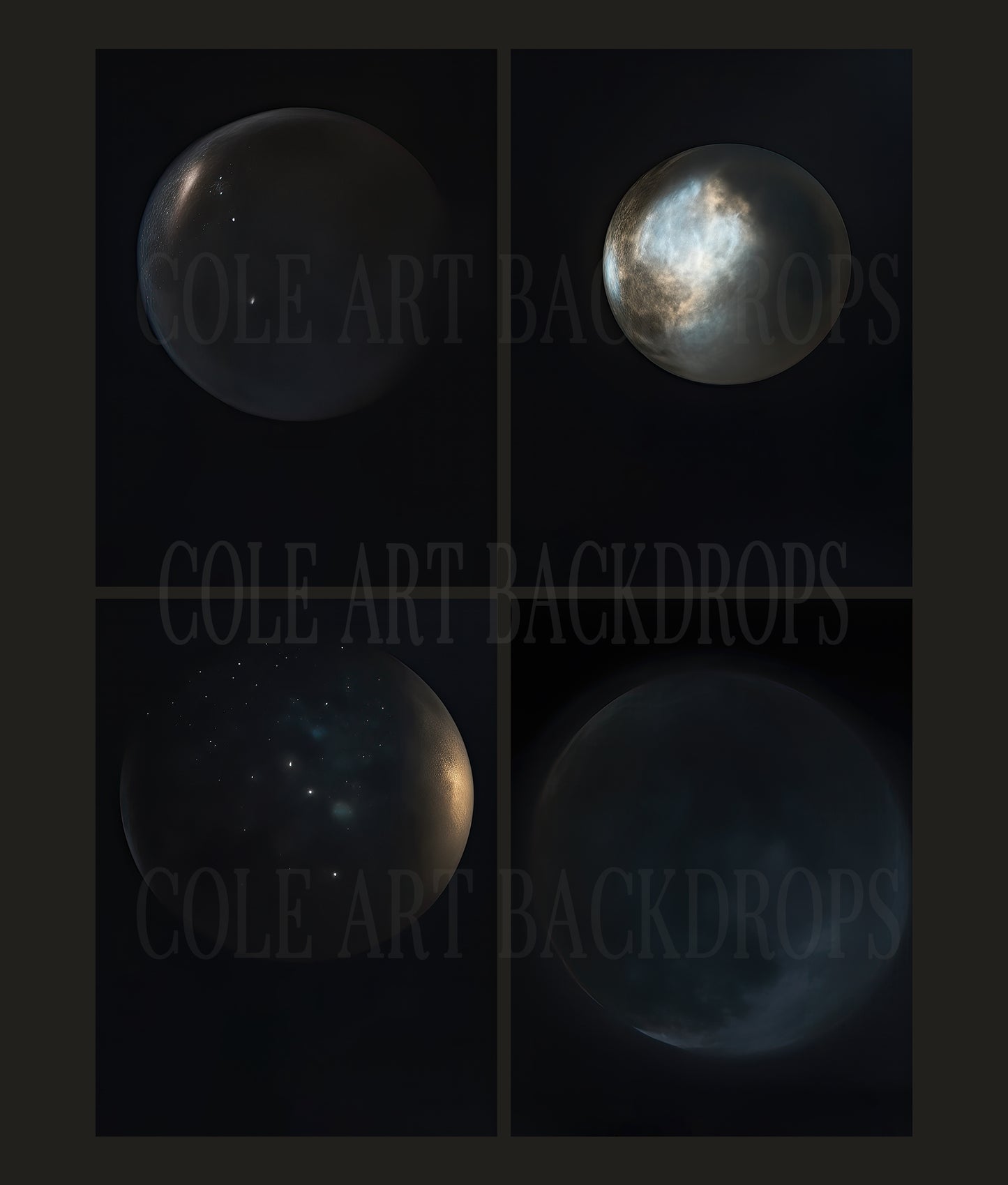 Cenários digitais Dark Moon Set, fundos de maternidade, cenários de estúdio, texturas de belas artes, sobreposição de Photoshop
