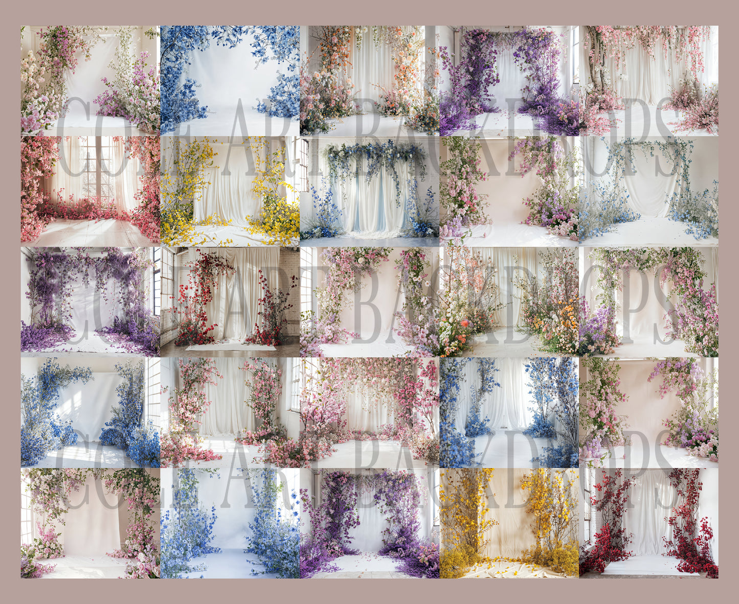 Airy Spring Digital Backdrop Set
