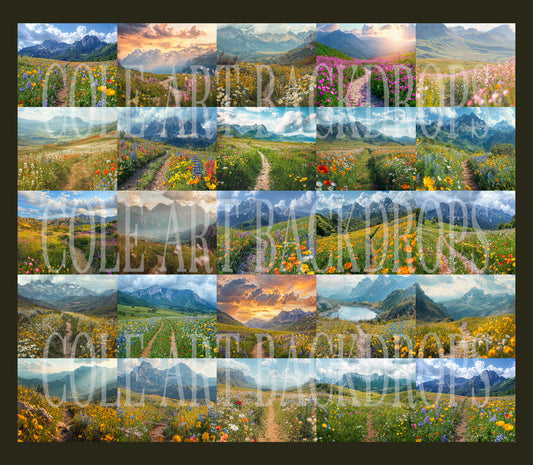 Fondo digital de flores silvestres