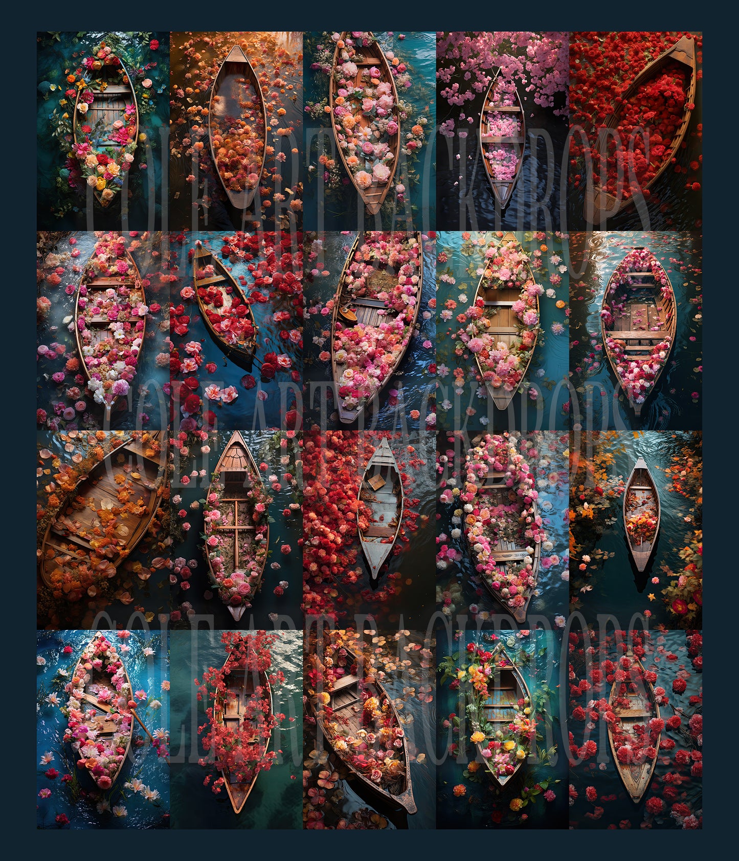 Fondos digitales con mares florales, fondos de maternidad, texturas para fondos de estudio, texturas de bellas artes, texturas para Photoshop
