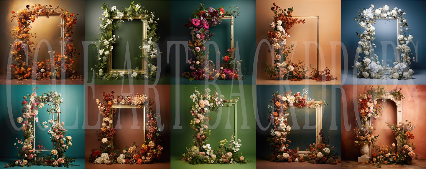 Set Frame Me COLOR 2: Fondos digitales, superposiciones para fondos de maternidad, superposiciones para fondos de estudio, texturas de bellas artes, superposiciones para Photoshop