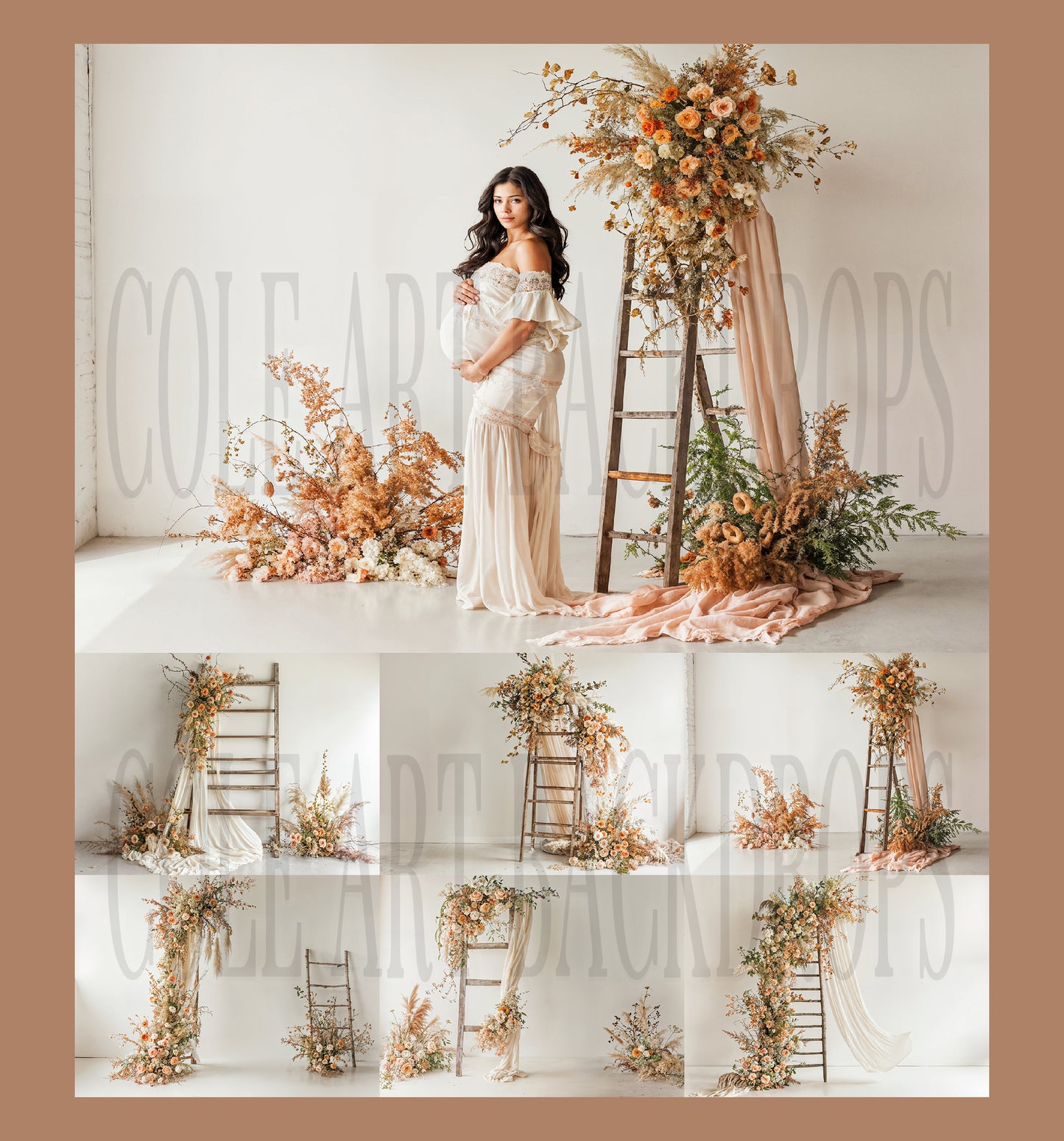 Fondo digital con escaleras bohemias