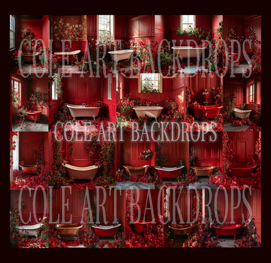 Conjunto de fondo digital de patas de garra rojas