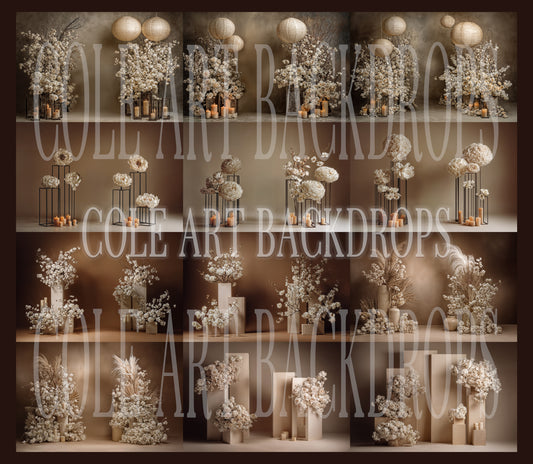 Candle Brown Digital Backdrop Set