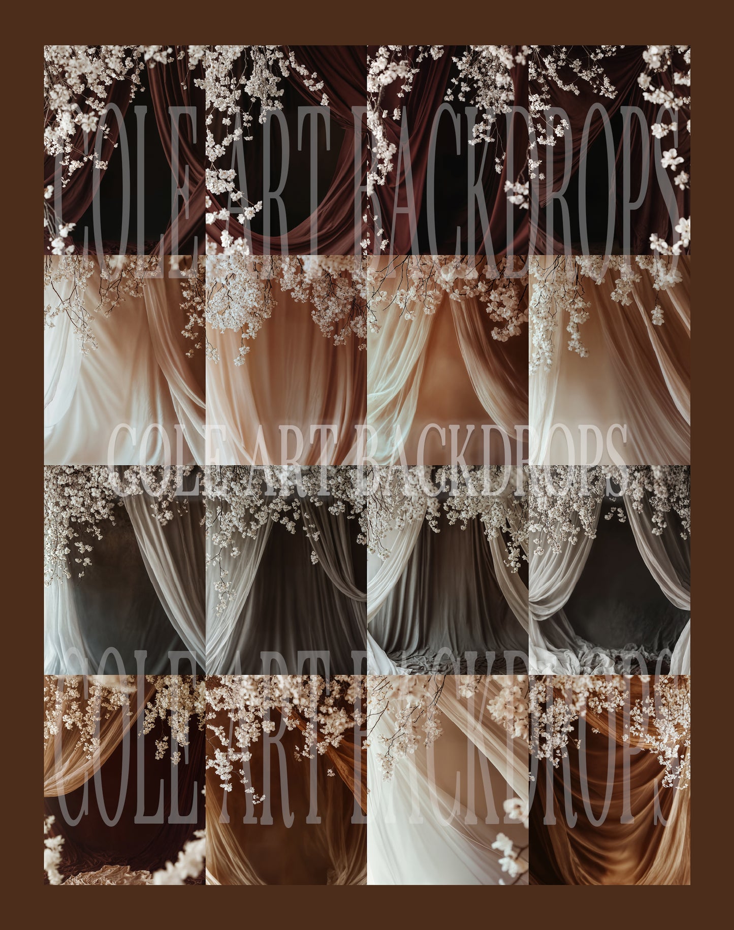 Conjunto de cenário digital Serene Drapes