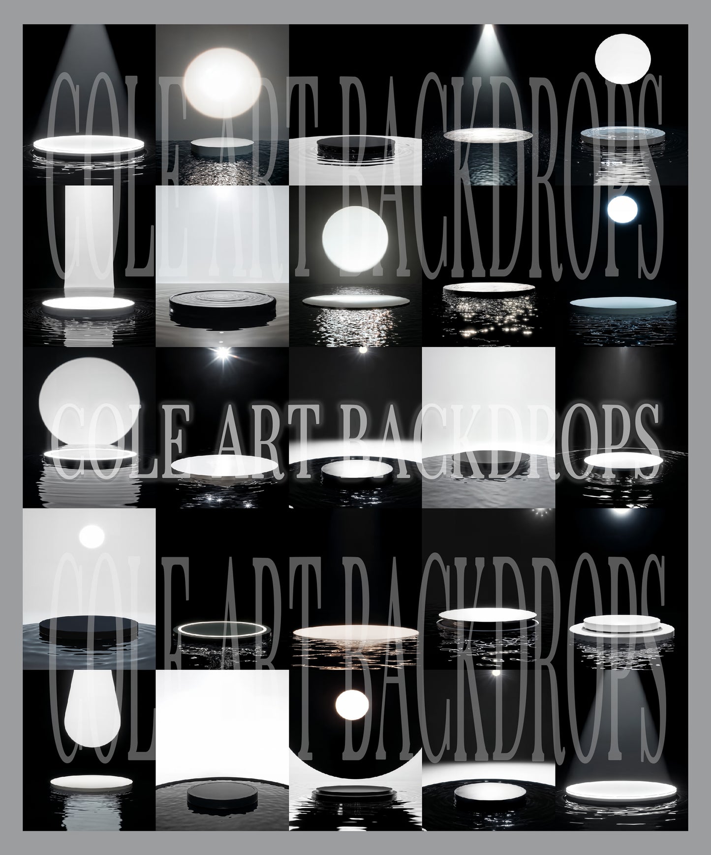 Black Waters Digital Backdrop Set
