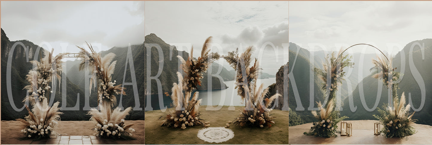 Cenários digitais com arcos de montanha Boho, sobreposições de cenários para maternidade, sobreposições de cenários de estúdio, texturas de belas artes, sobreposições de Photoshop