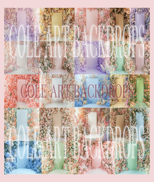 Fondo digital con pasteles de primavera