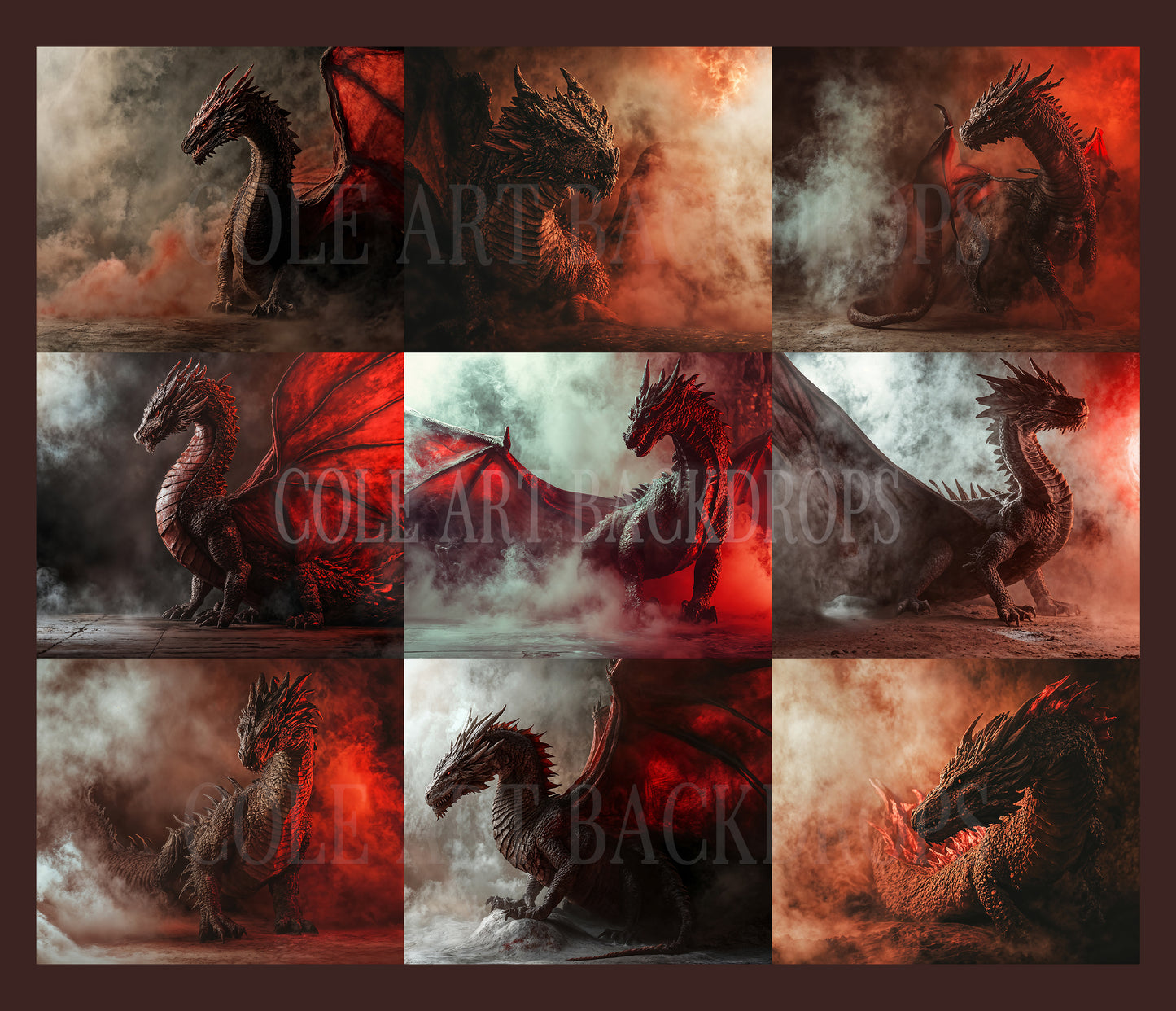 Conjunto de cenário digital Mother Dragons