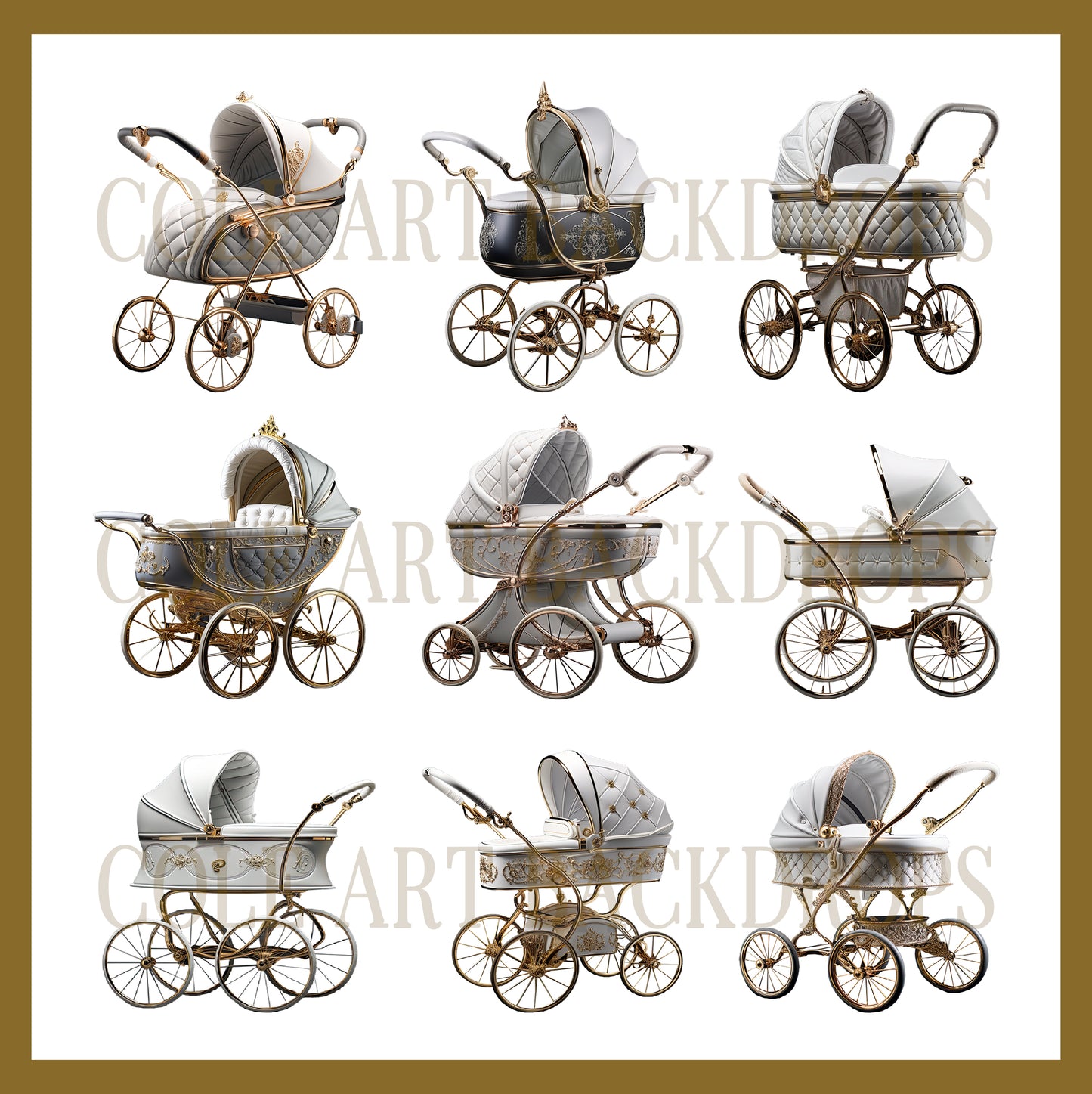 White Prams Digital Overlays, Maternity Backdrop Overlays, Studio Overlays, Fine Art Textures, Photoshop Overlays