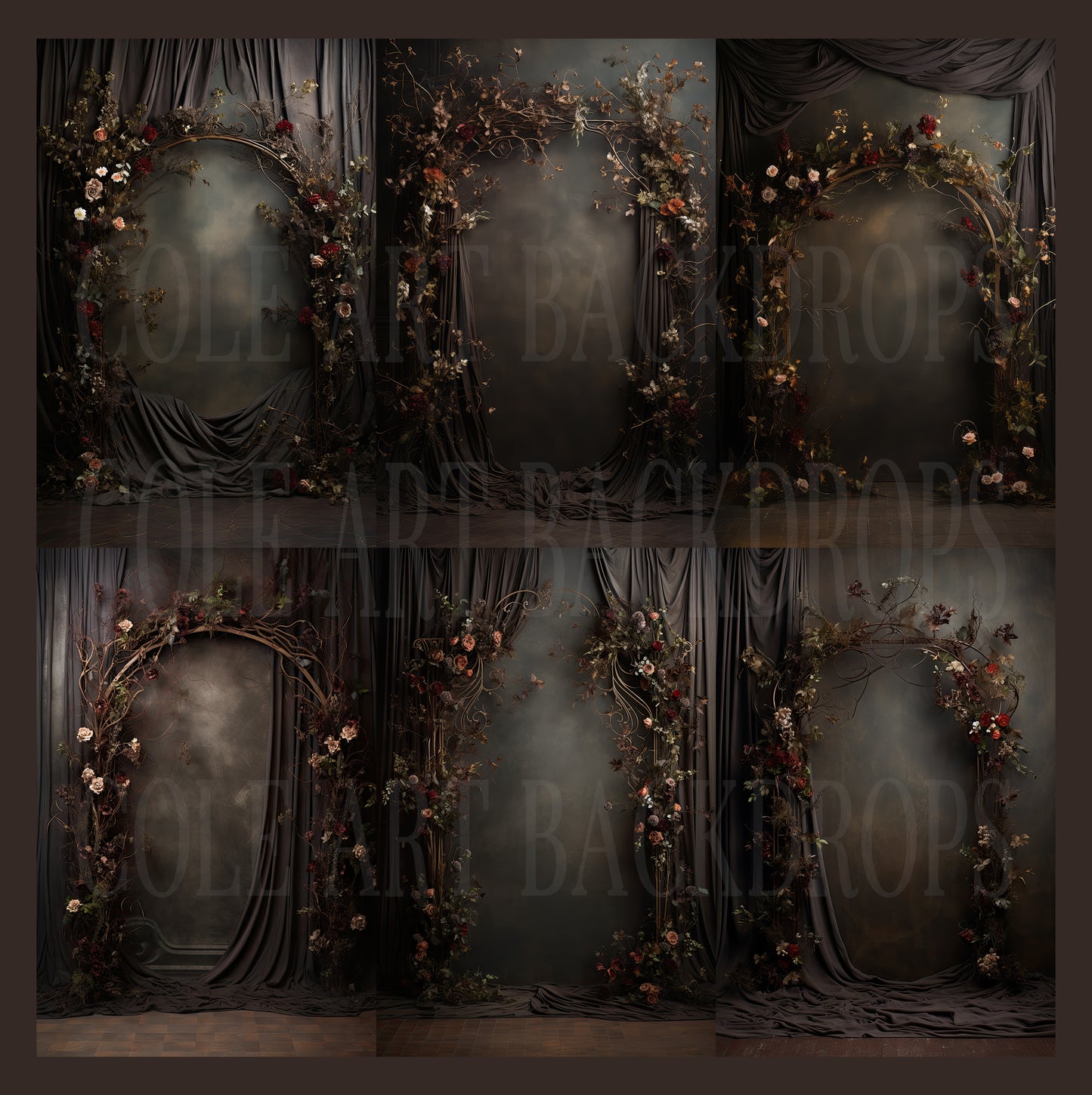 Conjunto de ramas de lienzo para fondos digitales, fondos de maternidad, texturas para fondos de estudio, texturas de bellas artes, texturas de Photoshop