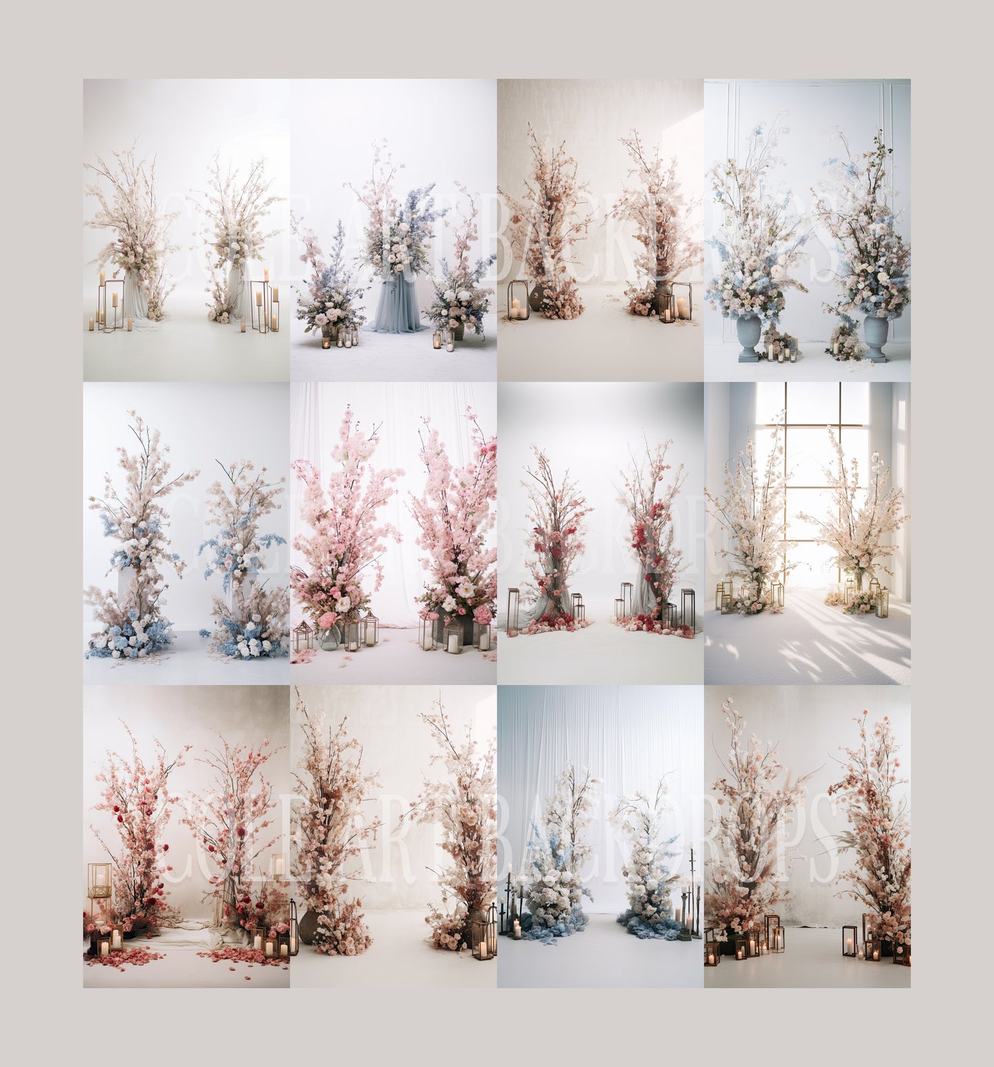 Fondos digitales con ramas de Ariel, fondos de maternidad, texturas para fondos de estudio, texturas de bellas artes, texturas de Photoshop