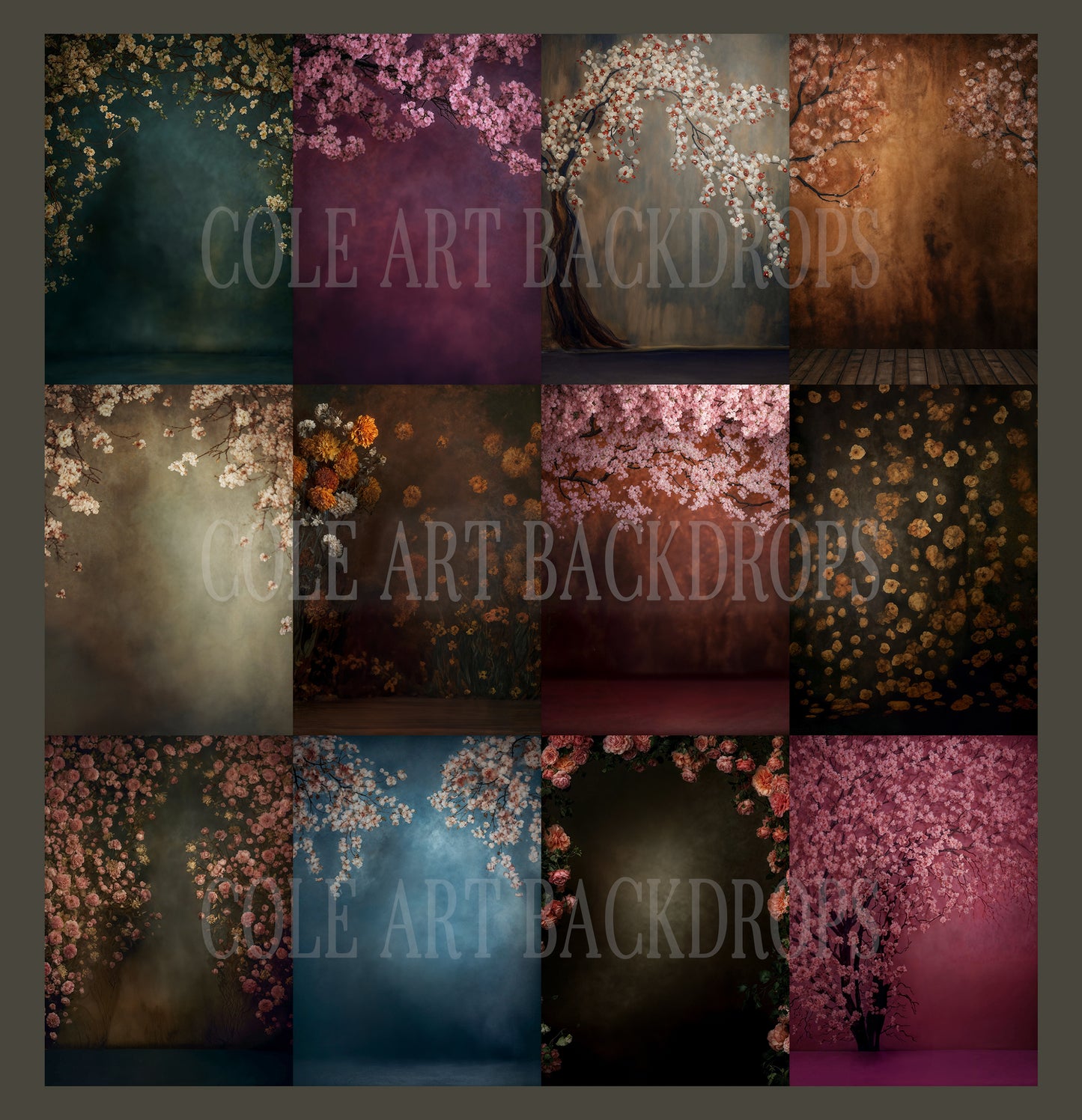 Fondos digitales con melodías florales, superposiciones para fondos de maternidad, superposiciones para fondos de estudio, texturas artísticas, fondos digitales