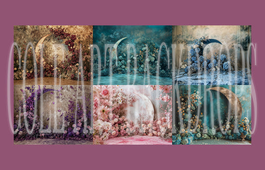 Fondo digital de luna creciente