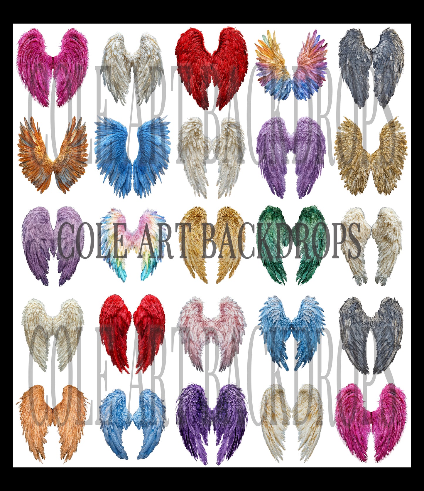 Fluffy Angel Wings Digital Overlays, Maternity Backdrop Overlays, Photoshop Overlays