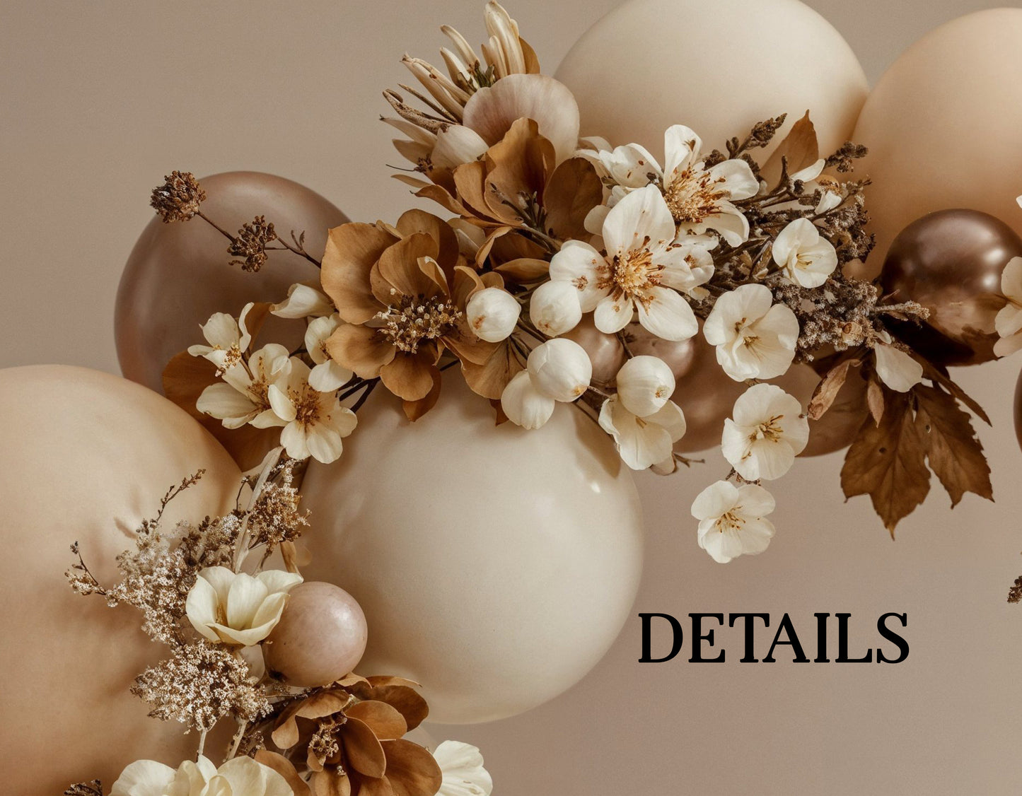 Conjunto de cenário digital para arco floral com balões