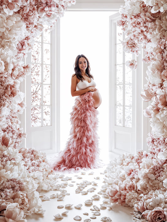 Conjunto de fondo digital con marcos retroiluminados