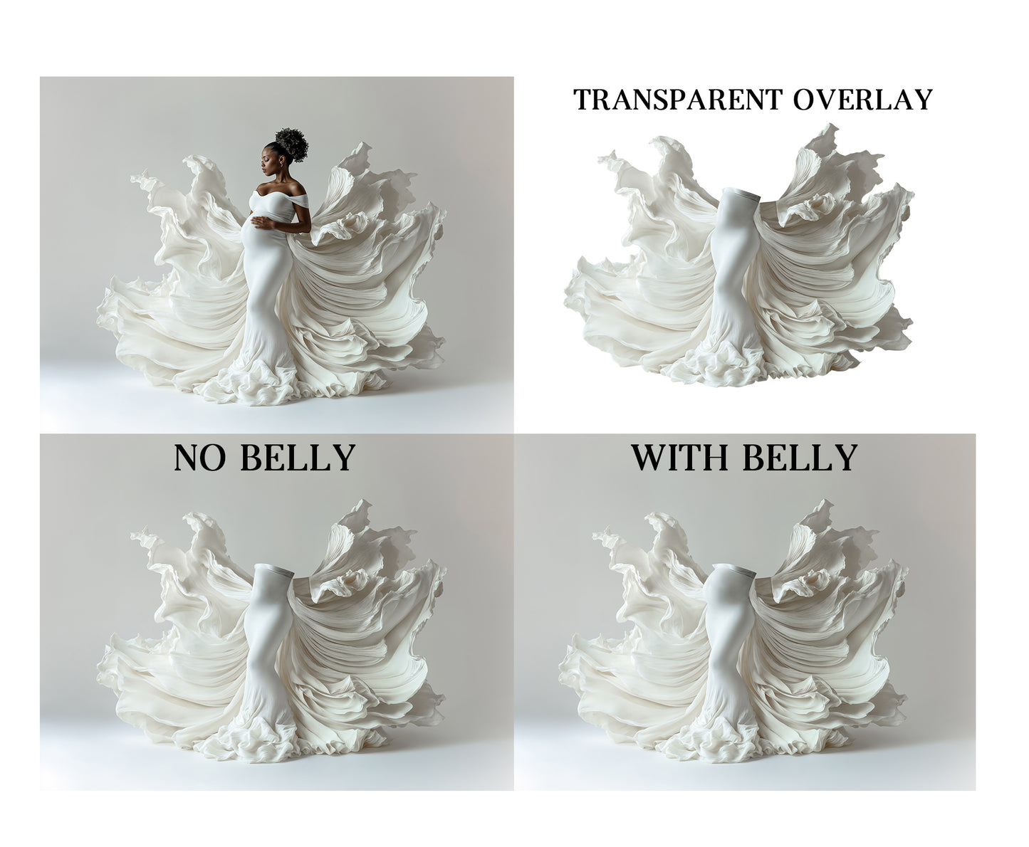 White Dress Digital Overlays, Photoshop Overlays, Digital Backdrops Set