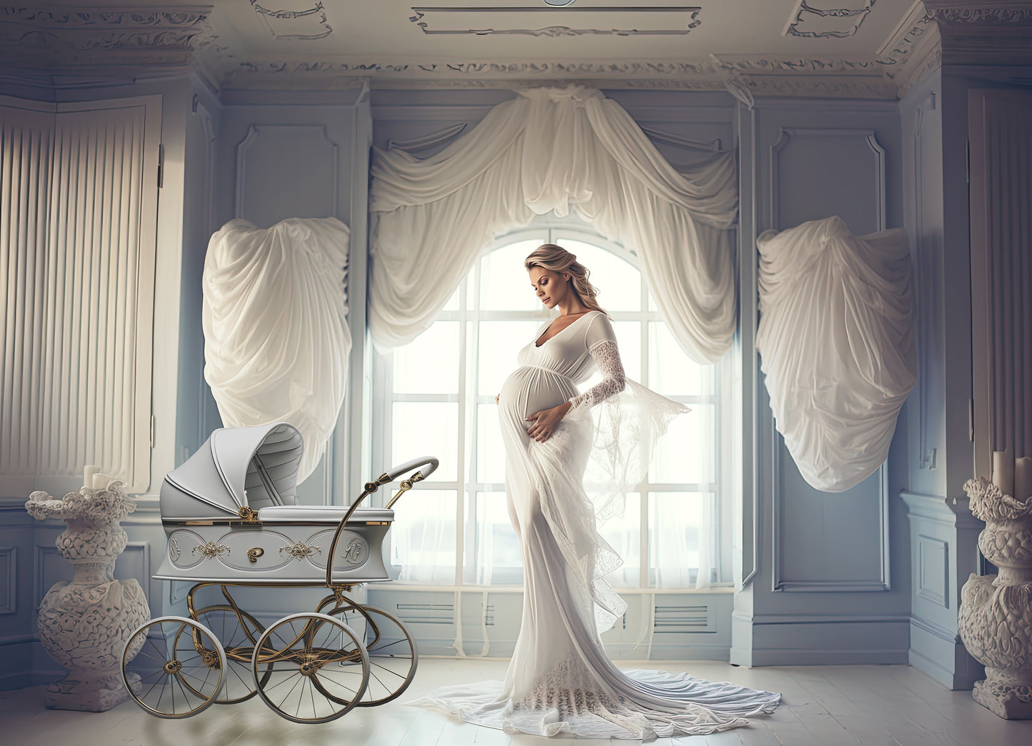 White Prams Digital Overlays, Maternity Backdrop Overlays, Studio Overlays, Fine Art Textures, Photoshop Overlays