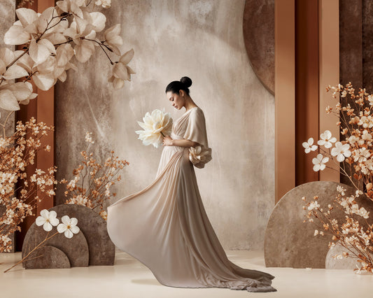 Fondo digital de instalación beige