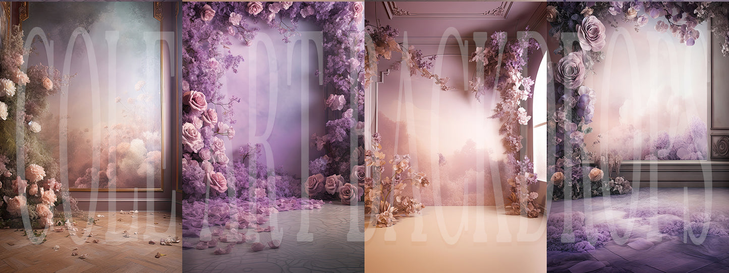 Fondos digitales morados Into The Clouds, fondos de maternidad, texturas para fondos de estudio, texturas de bellas artes, texturas de Photoshop