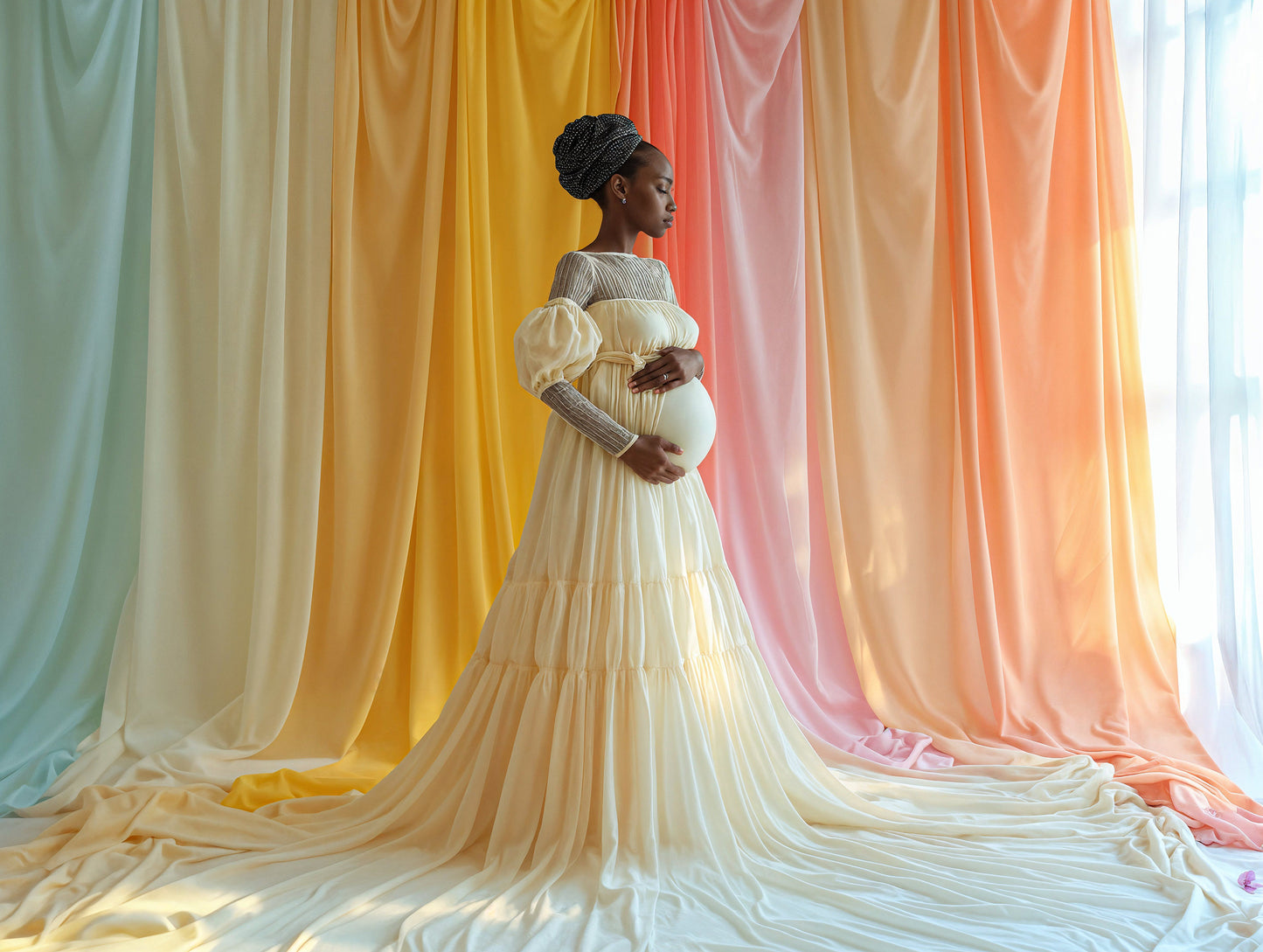 Colorful Drapes Digital Backdrop Set