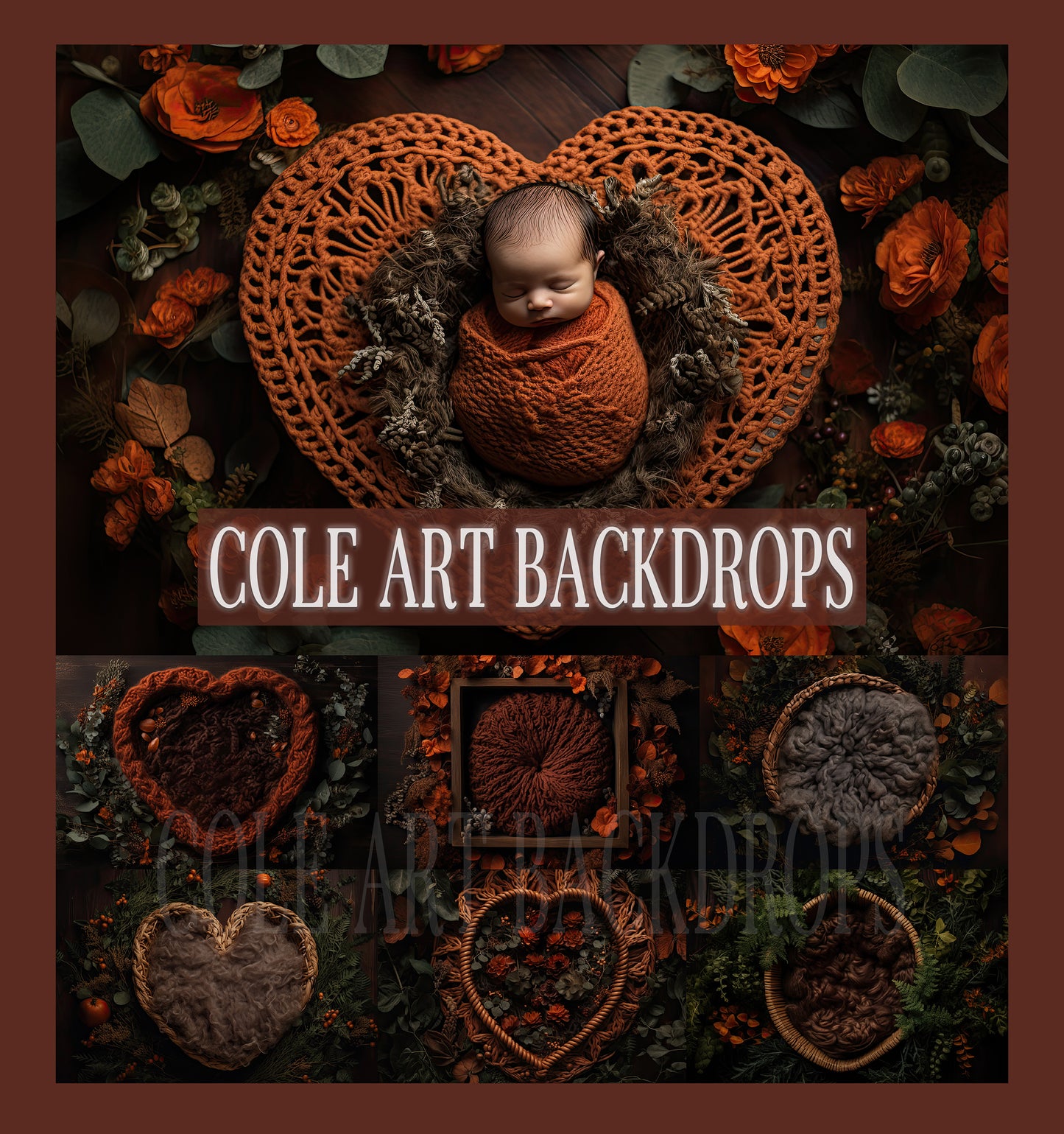 Fall Newborn Set Digital Backdrops, Newborn Overlays, Newborn Props, Newborn Backdrops, Photoshop Overlays