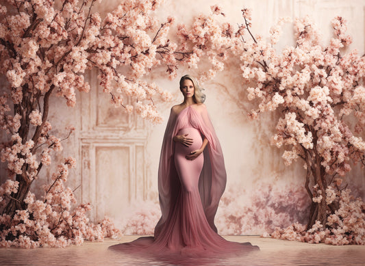 Fondos digitales con árboles de flores, superposiciones para fondos de maternidad, superposiciones para fondos de estudio, texturas de bellas artes, superposiciones para Photoshop