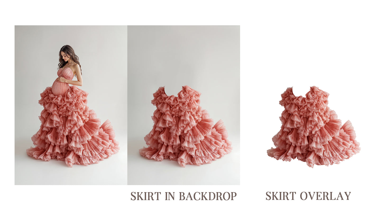 Pink Dress Digital Overlays, Photoshop Overlays, Digital Backdrops Set