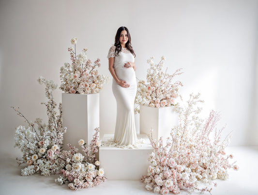 Flower Podiums Digital Backdrop Set