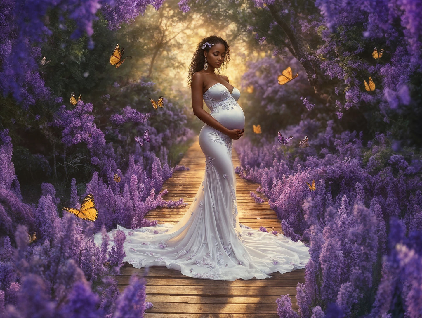 Conjunto de cenário digital Lilac Bridges
