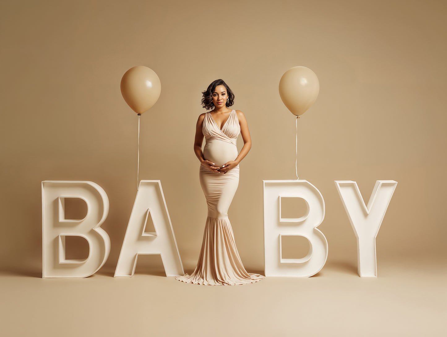 Baby Sign Neutrals Digital Backdrop Set