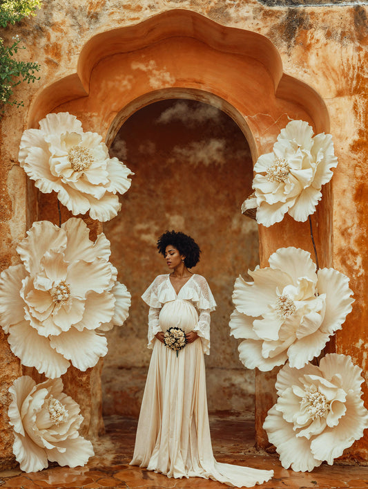 Fondo digital naranja bohemio