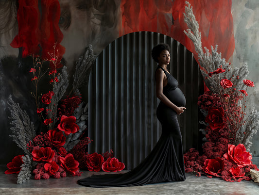 Conjunto de fondos digitales de instalación roja