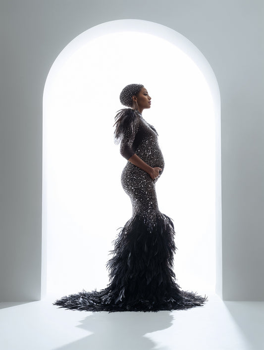 Fondo digital de arcos blancos