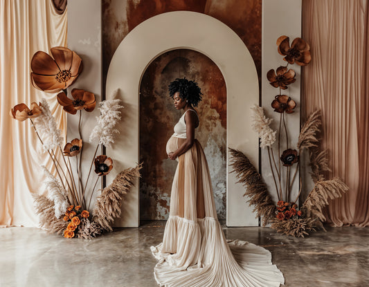 Conjunto de fondos digitales de instalación marrón