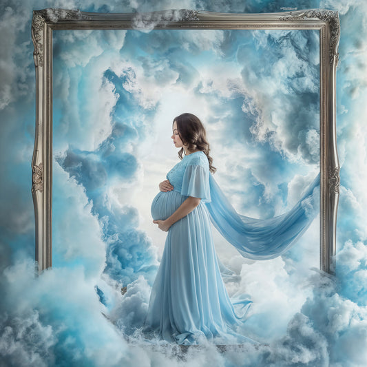 Conjunto de fondo digital con marcos nublados